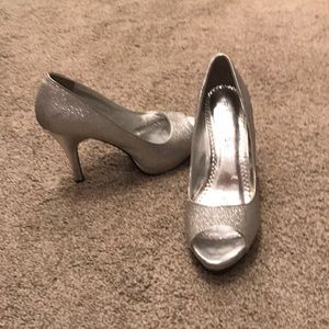 Rampage Silver Glitter high heels
